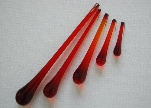 Murano glas tropfen rot - glas, 55